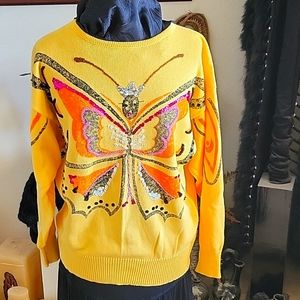 DESIGNER COLLECTION BUTTERFLY SWEATER